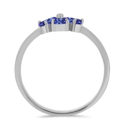 BUY 925 SILVER RING WITH NATURAL TANZANITE GEMSTONE